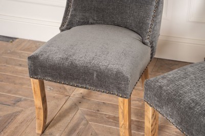 dove grey upholstered dining chair